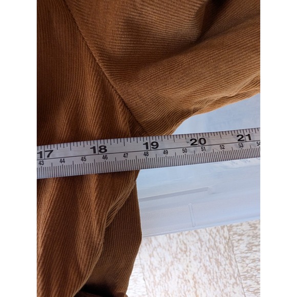 Lucky Brand Brown‎ Corduroy Ruffle Hem Mini Dress M Boho Cottage Indie Festival - Picture 12 of 14